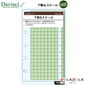 [Davinci] リフィル mini5サイズ 下敷&スケール レイメイ藤井 24-DMR345【ネコポス可】[M便 1/18]ダヴィンチ リフィル ビジネス 定規 下敷き