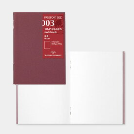トラベラーズノート　パスポートサイズ　リフィル　無罫　TRAVELER'S note book.　28-14370　デザインフィル／デザインフィル