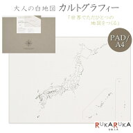 カルトグラフィー/大人の白地図[パッド/A4]ニホン マルアイ 82-CG-A4J 旅　地図　白い　旅行　記録