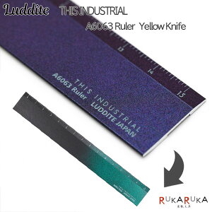 THIS INDUSTRIAL A6063 Ruler Yellow Knife15cm [[ K_CgsLudditet1957-LDTI-ARYK-01ylR|XzmM 1/10nOf[Vh ΌJ[ CG[iCt  ꂢ _C}