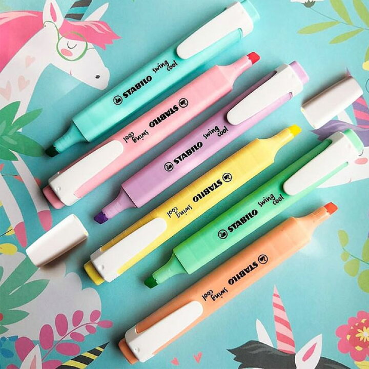 楽天市場 スタビロ 蛍光ペン スイングクールパステル 6色セット薄型 水性インク スタビロ 106 275 6 08 ネコポス便可 パステル イラスト かわいい 可愛い 手帳術 ノート術 インスタ映え 蛍光マーカー 倉敷文具ｒｕｋａｒｕｋａ