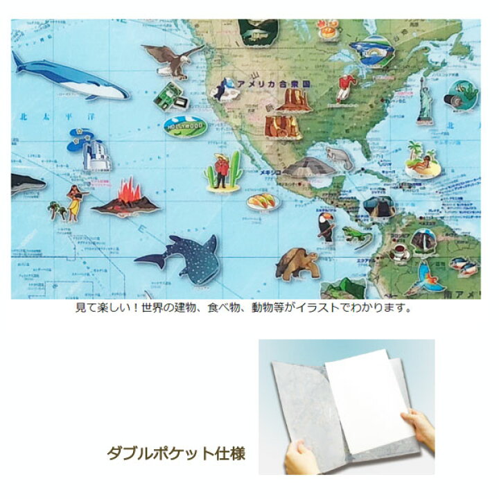楽天市場 ａ４クリアファイル イラスト世界地図 東京カートグラフィック 1754 Cfiw ネコポス便不可 クリアファイル ダブルポケット 整理 収納 世界地図 イラスト 動物 倉敷文具ｒｕｋａｒｕｋａ