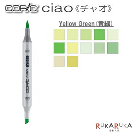 COPIC ciao/コピックチャオ 単品 [YG・Yellow Green(黄緑)系] TOO 855-コピツクチヤオYG** 【ネコポス可】 エントリーモデル デザイン イラスト まんが 絵画 教材 アルコール染料インク ツインニブ 丸形ボディ ニブ交換可 インク補充可