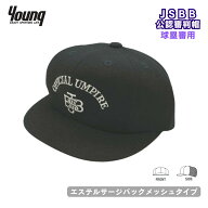 【エントリーでP5倍】【在庫限り】【JSBB公認】ヤング 野球審判帽子 (球塁審兼用) 7663E 黒 エステルサー…