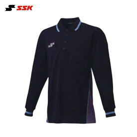 SSK レプリカ審判長袖シャツ ブラック [UWP242R] 2024年〜モデル エスエスケイ 審判服 野球審判用 アンパイア用 ラッピング不可