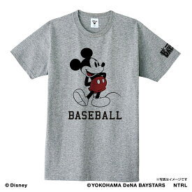 MICKEY MOUSE×横浜DeNAベイスターズ Tシャツ(BASEBALL) 杢グレー 大人用