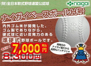 準硬式大会公認球ボールH号ナイガイ12球(1ダース)