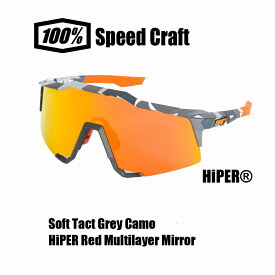 100%（ワンハンドレッド） Speedcraft Soft Tact Grey Camo - HiPER Red Multilayer Mirror Lens 60007-00010