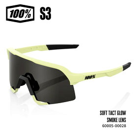 100%（ワンハンドレッド） S3 -Soft Tact Glow-Smoke Lens 60005-00028 スポーツサングラス MLB プロ野球 NPB 選手着用