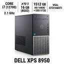 【中古】 DELL XPS 8950 デスクトップPC Corei7-12700-2.1GHZ メモリ16GB（8GB×2） SSD512GB+HDD1000GB NVIDIA GeForce GTX 1660Ti Windows 11 Pro