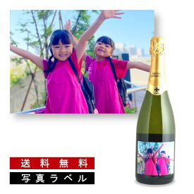 ＼本日購入＆レビューでもれなくクーポンGET！／【写真ラベル】手作り 写真 ラベル の スパークリングワイン 白 カヴァ スパークリング 写真入り ラベル サプライズ オリジナルラベル 記念日 ギフト ワイン お酒 結婚祝 周年 送別 お祝い 名入れ プレゼント 退職 画像