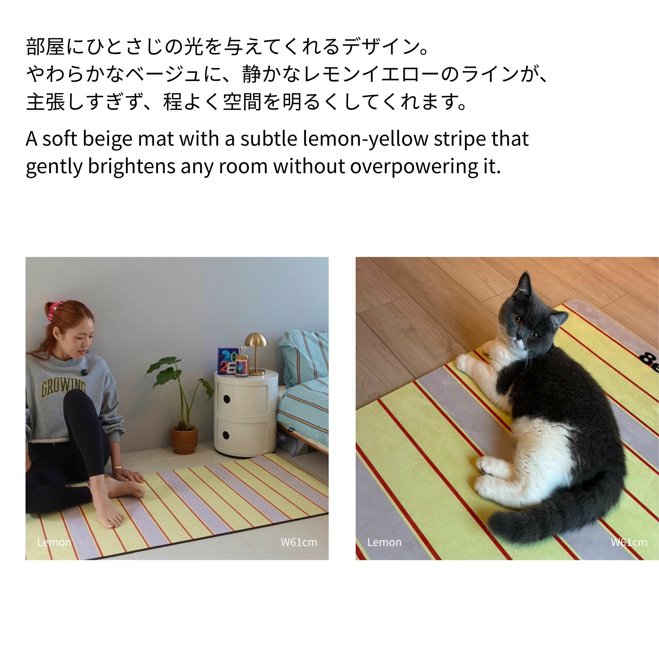 Lemon CanvasStretchMat ストレッチマット ヨガマット 8ed Studio おしゃれ インテリア
