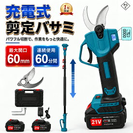 【2026年新発売】電動剪定バサミ 高枝切りバサミ 剪定ばさみ 高枝切りはさみ 電動剪定ばさみ 充電式 コードレス 切断直径35mm 高枝切り 太い校 強力 260cm 延長ポール 園芸用具 1年保証残量表示 高枝 枝切りはさみ 片手操作 2段階開き角度調節可 枝切り鋏 園芸用 庭用