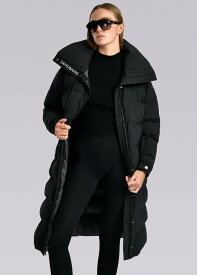 [3,000円クーポン対象&ポイント5倍 11日まで] Sandbanks サンドバンクス W01 Haven Oversized Long Puffer ロングダウンジャケット ダウンコート 中綿 レディース ブラック リサイクルポリエステル