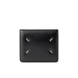 [3,000円クーポン対象&ポイント5倍 11日まで] Maison Margiela メゾンマルジェラ 財布 メンズ レディース 二つ折り財布 コンパクト ウォレット ブラック レザー 本革 S56UI0140 P4985 T8013 COMPACT