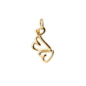 BAR JEWELLERY �o�[ �W���G���[ TWO HEARTS CHARM GOLD �g�D�[�n�[�c �`���[�� 18K�S�[���h ���f�B�[�X �v���[���g �a���� �L�O�� �M�t�g �l�b�N���X�`���[��