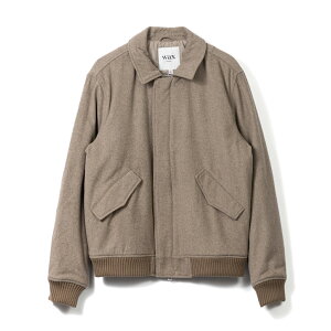 WAX LONDON ���b�N�X�����h�� KNOLL BOMBER JACKET MELTON WOOL AW24-JKT-KNO-BKN �W���P�b�g�E�[��