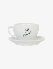 [ポイント5倍 11日まで] MAISON KITSUNE メゾンキツネ KC2-215-CUP CAFE KITSUNE カフェキツネ カップ＆ソーサー Mサイズ コーヒーカップ ティーカップ 碗皿 陶器 ホワイト 白 イタリア製 ギフト