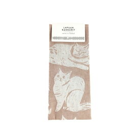 【LAPUAN KANKURIT】ラプアン カンクリ Delightful cat design by talented Matti Pikkujämsä! 48x70cm タオル ホワイトシナモン 20387 北欧デザイン おしゃれ ギフト