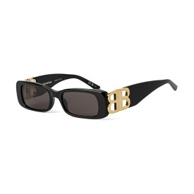 [3,000円クーポン対象&ポイント5倍 11日まで] BALENCIAGA バレンシアガ サングラス BB0096S ブラック グレー レクタングル アセテート UVカット メンズ レディース ユニセックス アイウェア 新品 ギフト プレゼント