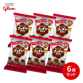 グリコ ちょこっとプッチンプリンミルクショコラ 120g (20g×6個) ×6袋入 おやつ 駄菓子 ひとくちサイズ 非常食 ケータリングお弁当の隙間埋め 差し入れ クリスマス