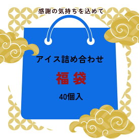 アイス 福袋 40個入 詰め合わせ 送料無料 (一部地域は別途送料) 冷凍 まとめ買い 中身は当店おまかせ　御歳暮 御年賀