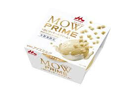 アイス 新商品 森永 MOW PRIME 白いクッキー＆クリーム 130ml×18本 ギフト クリスマス 差し入れ 人気 誕生日 パーティー プレゼント デザート 新商品 限定 御祝