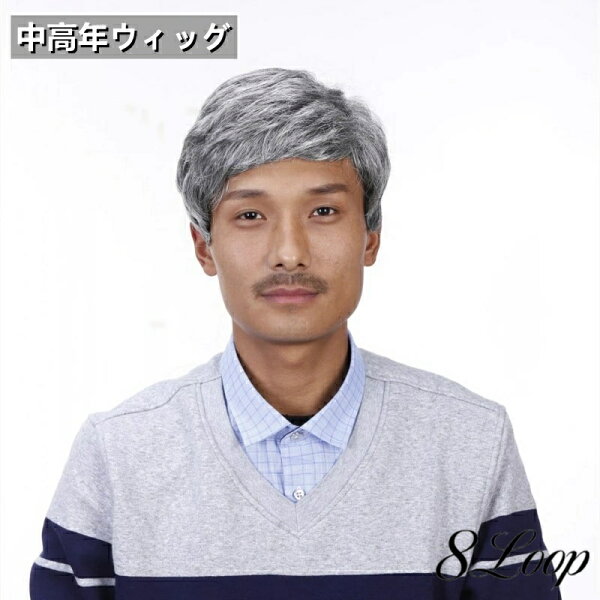 ウィッグ メンズ かつら ショート 白髪 銀髪 短髪 お父さん 男性用ウィッグ 紳士 フルウィッグ 中高年ウィッグ ふわふわ 中高年 父 通気性 ナチュラル ウィッグ 自然 変装 フリーサイズ メンズウィッグ お年寄り用