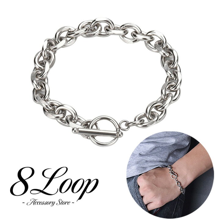 楽天市場 ブレスレット メンズ 金属アレルギー対応 ステンレス あずき チェーン 流行り シンプル オシャレ 安い 高見え 大人 上品 エレガント シルバー 普段使い 長さ 18cm cm 代 30代 おすすめ 韓国 ゆうパケット 送料無料 おしゃれ 可愛いピアス8loop