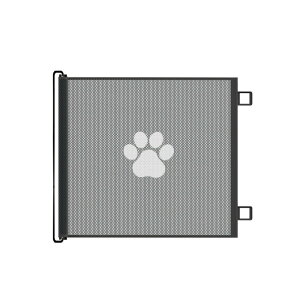 自動格納式 ペットゲート 安全 ドア 廊下 玄関 ペットフェンス キャットウォール ベランダ キッチン 階段下 侵入防止 ?走防止ゲート 階段上 赤ちゃん/ペット/猫/犬に適応 屋内階段通路隔離ネ