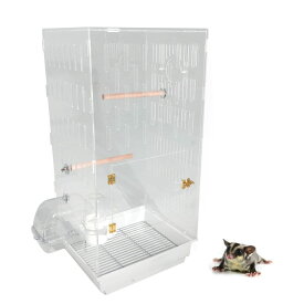 MINORITY DESIGN フクロモモンガ 360度見渡せるアクリルルーム 大 アクリル ケージ 小動物専用 鳥かご 68cm