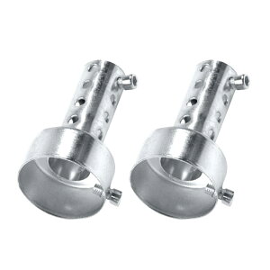 BIG&SO 汎用 バイク サイレンサー マフラー インナーバッフル ボルト 簡単 取付 2本 セット 鉄 スチール ショート 48 45 42 mm 径