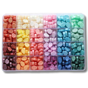 【24色 480個 各20個 シーリングワックス 魚型 フィッシュ】シーリングスタンプ 封蝋 手紙 レター 結婚式 招待状