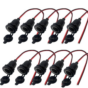 karim シガーソケット メス 蓋付き 充電器 電源 ケーブル キャップ付き 12-24V 35cm シガーライター アダプター コネクタ 車 切りっぱなし