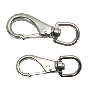 Sugarello カラビナ スナップフック 大型 万能フック ステンレス 耐久性 SUS304 頑丈 多機能 スプリングフック アウトドア キャンプ 登山 M・L、2種セット