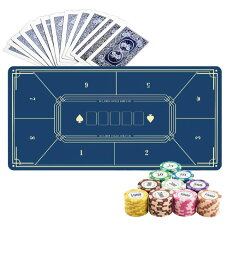 S.fields.inc ポーカーマット 8人用 ポーカーテーブル プレイマット 樹脂マット ゴム 40*80cm