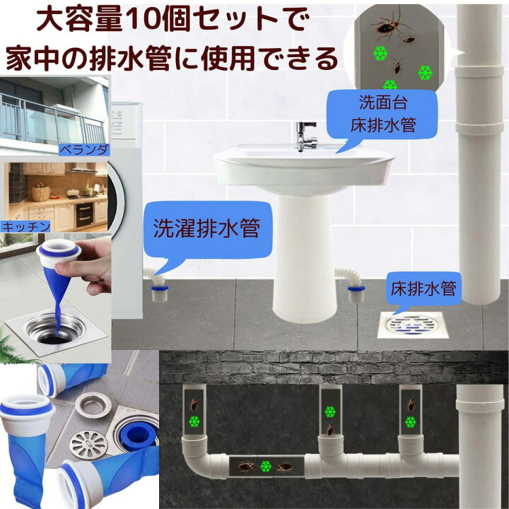 楽天市場】geneX 青い排水口用目皿 排水口カバー キャップ 蓋 排水溝 