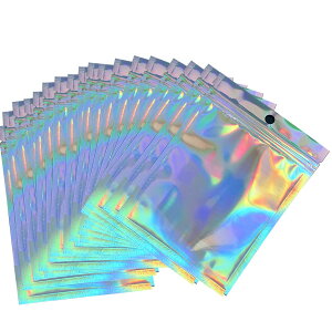 Rimikuru オーロラ チャック袋 200枚セット アルミ袋 収納袋 厚手 ジッパー付き袋 小さい