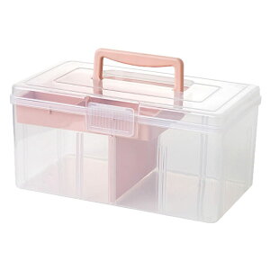 RYOHIN Lab.(良品ラボ) 薬箱 おしゃれ 救急箱 大容量 透明 多機能収納ケース 可愛い 北欧 1個