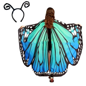 [PIENSE] コスプレ 仮装 ハロウィン ステージ衣装 マント 蝶々 ちょうちょ 羽 羽根 セット