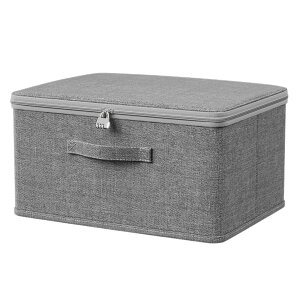 ideamall 鍵付き 収納ボックス ダイヤル錠 キャビネット 収納ケース 大容量 折りたたみ