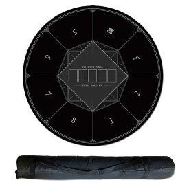 SALUDABLE ポーカーマット 円形 120cm カジノ テキサスホールデム テーブル 収納袋付