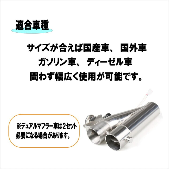 爆音/静音切り替え可】【左右出し可】ステンレスマフラー2.5インチ×2 
