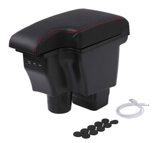 マツダ 用 アームレスト コンソールボックス USBポート 付 mazda CX-3 DK5 デミオ DJ3 DJ5 対応 多機能 小物入れ 収納 BOX 肘掛け 疲労 軽減 社外品 カスタム パーツ
