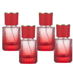 Crystal craft 香水 アトマイザー 持ち運び スプレー容器 アルコール 詰め替え 30ml 4個セット