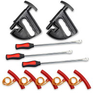 Alpha Depot タイヤ交換ツールセット 自動車・バイク用補助工具セット タイヤチェンジャー (タイヤレバー…