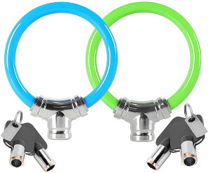 TradeWind 電動自転車 バッテリーロック 鍵 ワイヤーロック 盗難防止 ケーブルロック 鍵2本 12mm