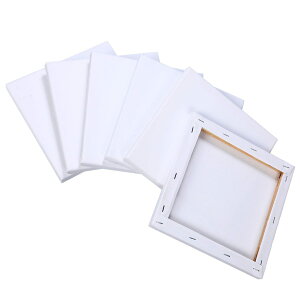 RYOHIN Lab.(良品ラボ) ミニキャンバス 正方形 キャンバスボード 画材 絵画 水彩画 油絵 美術 綿100% 6個セット