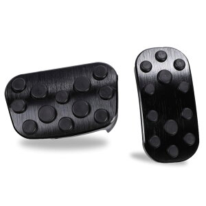 トヨタ対応 アルミペダルカバー 2点セット 適合車種多数 プリウスノアヴォクシーアルファードヴェルファイアC-HRカローラヤリス 防キズ滑り止め