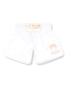 VENUM ���G�^�C�g�����N�X MUAY THAI SHORTS CLASSIC (�z���C�g×�S�[���h) //�L�b�N�p���c �{�N�V���O �g�����N�X �X�|�[�c�E�F�A �i���Z (L)